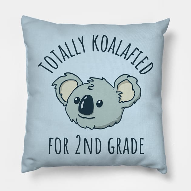 2nd Grade Back to School Koala Pillow by Huhnerdieb Apparel