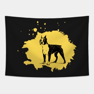 French Bulldog Black Yellow Splash Tapestry