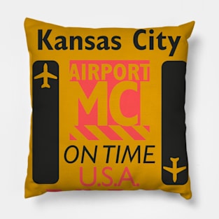 MCI yellow round aviation code Pillow