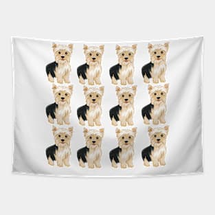 Yorkshire terrier cute pattern Tapestry