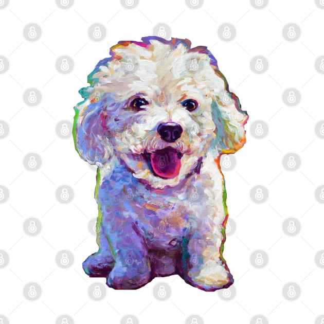 Cute Bichon Frise by Robert Phelps by RobertPhelpsArt