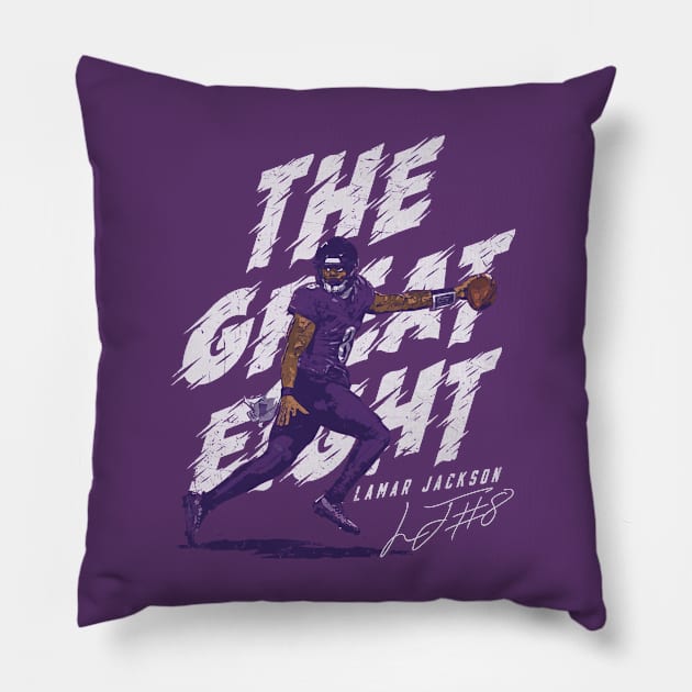 Lamar Baltimore The Great Eight Pillow by ganisfarhan