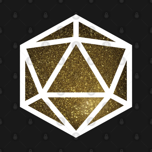 D20 Decal Badge - Gold Dust by aaallsmiles
