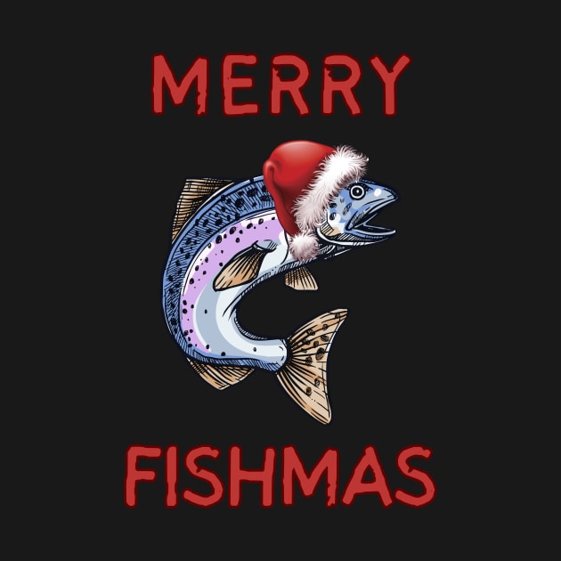 Merry Fishmas Funny Ugly Fishing Gift by MagpieMoonUSA