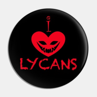 I Heart Lycans Pin