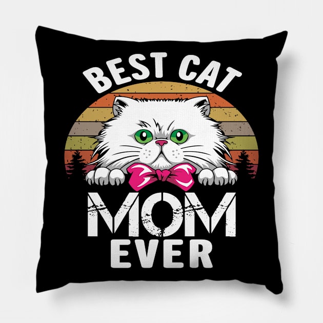 Best Cat Mom Ever Gift For Mothers Day Pillow by karascom