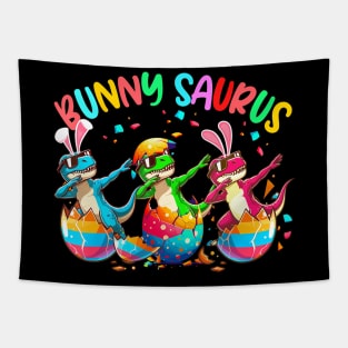 Bunny Saurus Three Dabbing Bunny TRexes Sunglasses Tapestry