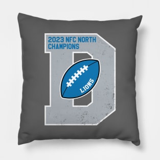 Big Bold Detroit Lions 2023 NFC North Champs Pillow