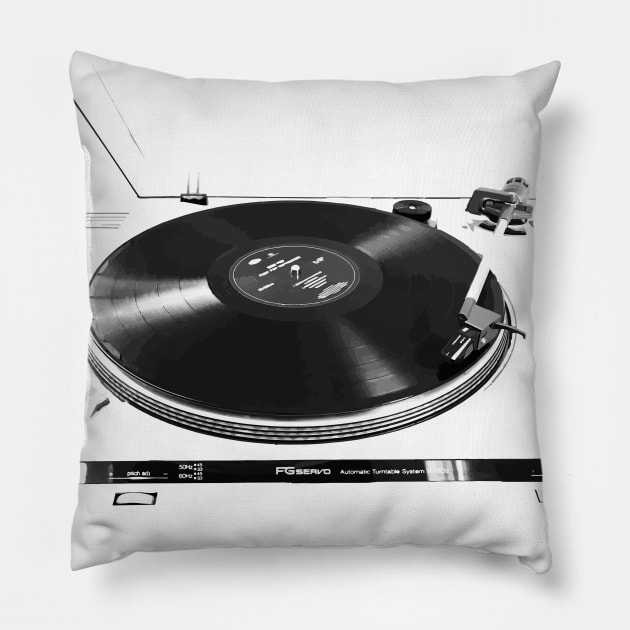 Record Player - Vintage Pillow by callingtomorrow