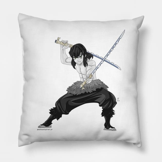 Gray Beast Boy Pillow by Zapt Art