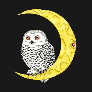 Owl and moon T-Shirt