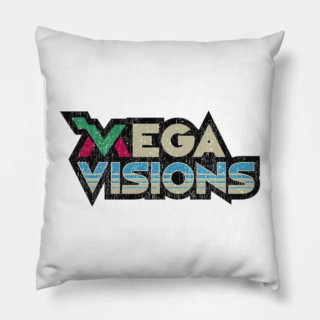 Mega Visions Magazine vintage logo Pillow by megavisions