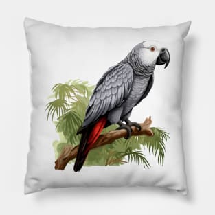 African Grey Parrot Pillow