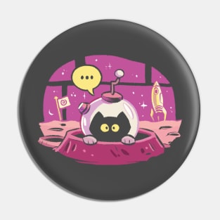 Timid Space Cat (No Line Varient) Pin