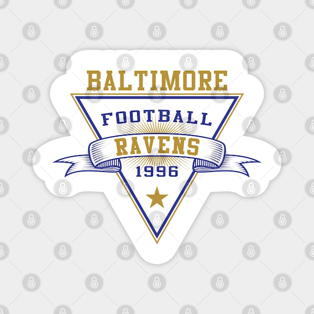 Retro Baltimore Ravens Magnet by genzzz72