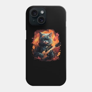 Siamese Cat Playing Guitar Phone Case