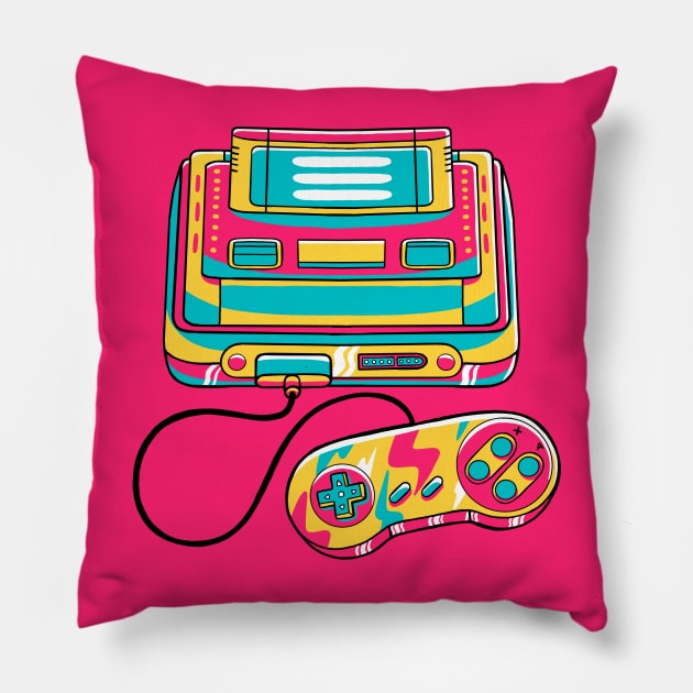 Game Classic Console Pillow by MEDZ