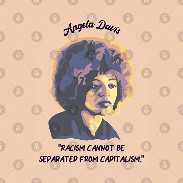 Angela Davis Portrait and Quote by Slightly Unhinged