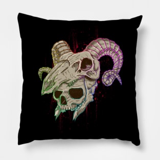 Skull Horn Pillow