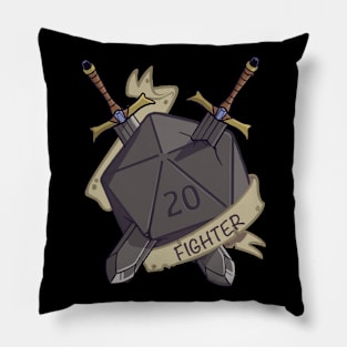 D20 Fantasy Dice Fighter Class Pillow