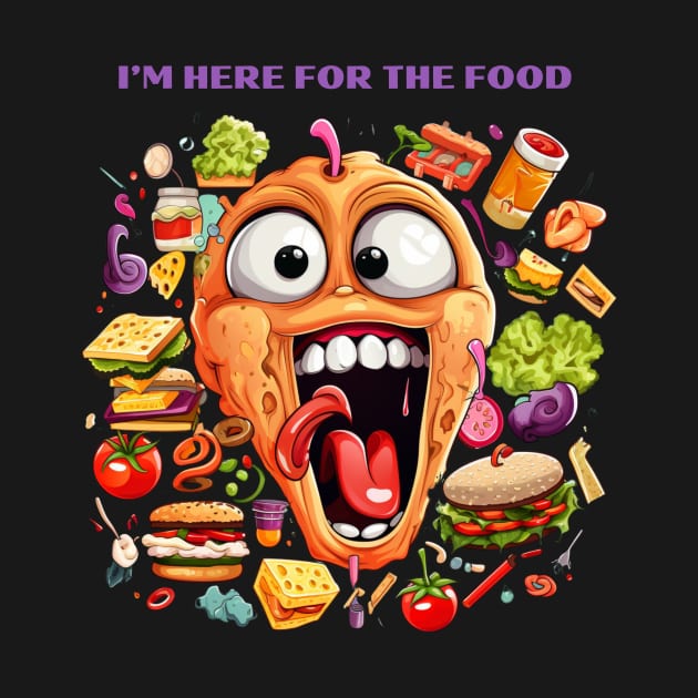 I’m Here For The Food Funny Food Lover Gift by Positive Designer