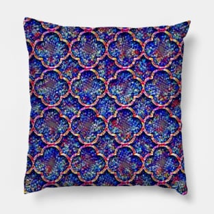 Blue Moroccan Bubble Pattern Pillow