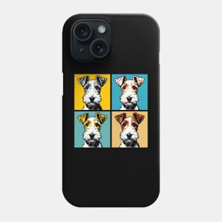 Pop Retro Wire Fox Terrier Art - Cute Puppy Phone Case