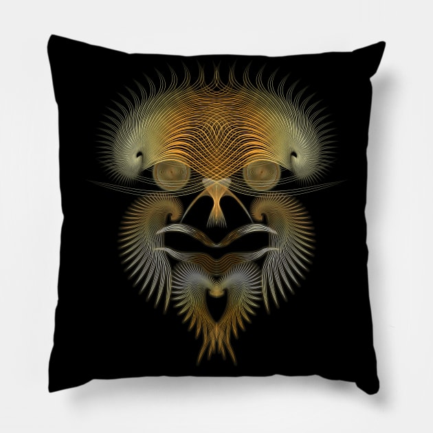 abstract face 11 Pillow by Guardi