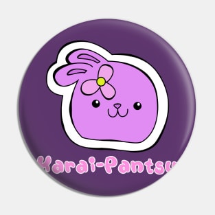 Purple Kissing Bunny Pin