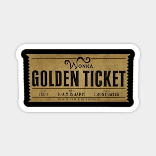 golden ticket willy wonka Magnet