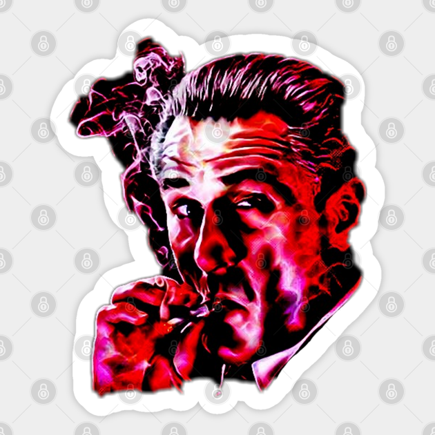 Robert De Niro smoking mafia gangster movie Goodfellas painting - Goodfellas - Sticker
