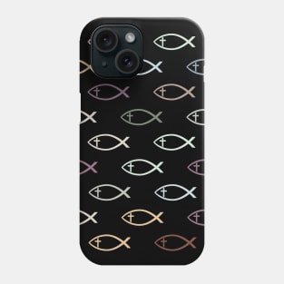 Ichthus with Cross Christian Fish Symbol Phone Case