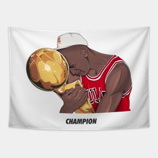 Michael Jordan First Championship Tapestry