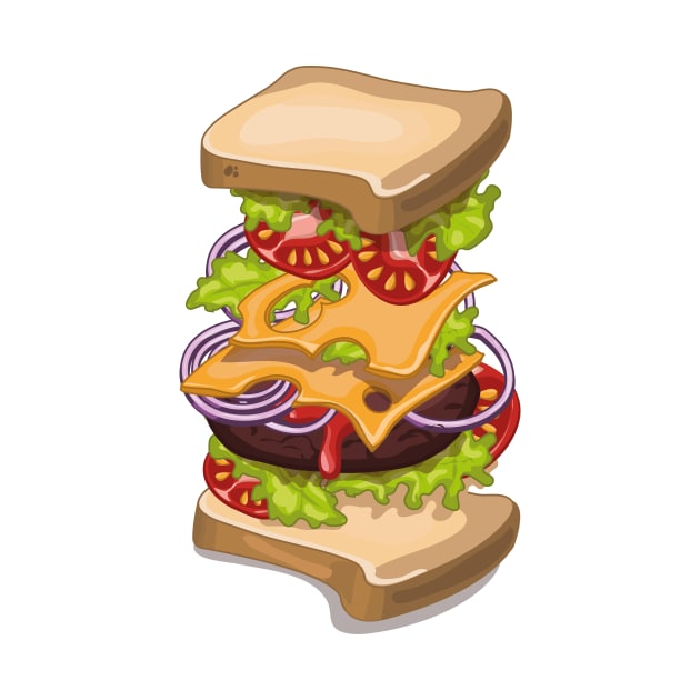 Cheeseburger sandwich by nickemporium1