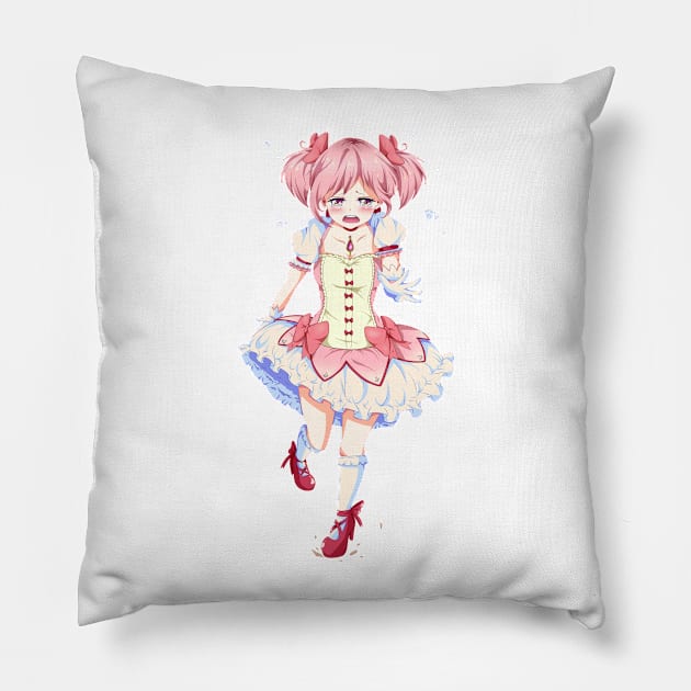 Crying Madoka Pillow by Littlepancake