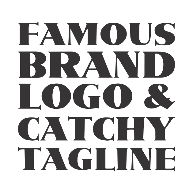 famous brand, logo and catchy tagline - Consumerism by Crazy Collective