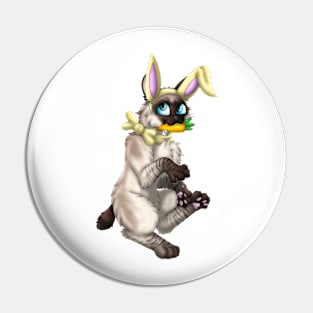 Bobtail BunnyCat: Seal Lynx Point (Yellow) Pin