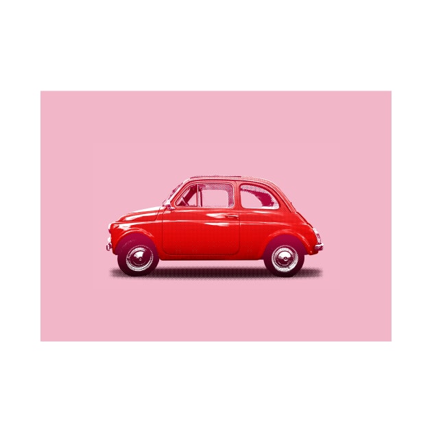 Pink Fiat 500 by markvickers41