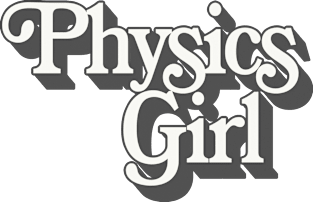 Physics Girl - Retro Typographic Design Magnet