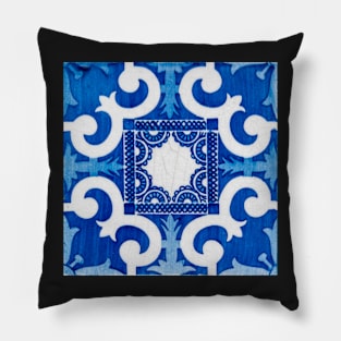 Traditional Portuguese glazed tiles Pillow