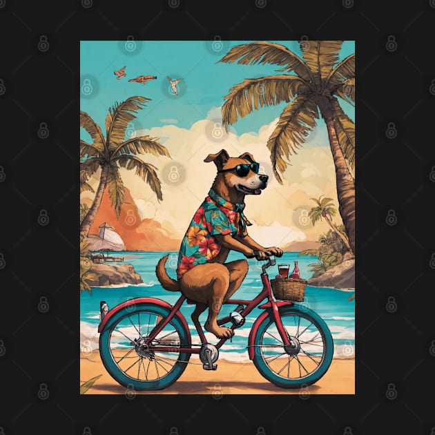 dog playing bike by Polysh08