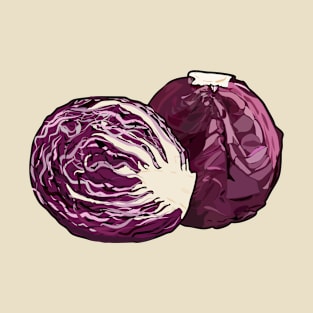 Red cabbage cartoon illustration T-Shirt