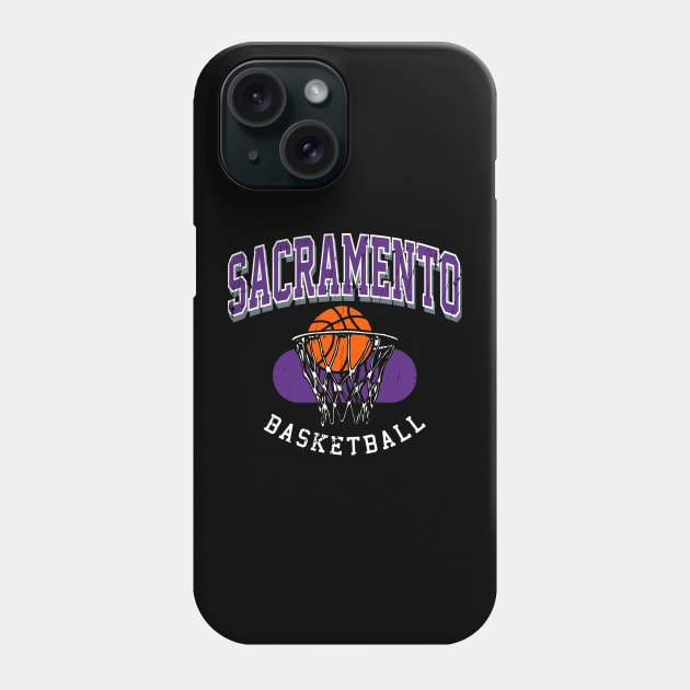 Vintage Sacramento Basketball Phone Case by funandgames