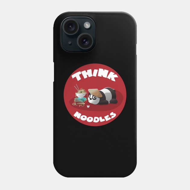 Think noodles funny lazy panda Phone Case by GoranDesign