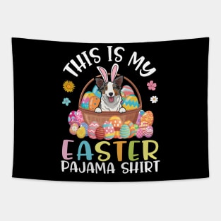 Australian Shepherd Dog Eggs Basket This Is My Easter Pajama Tapestry