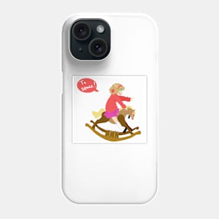 If I could ride a horse to the moon Phone Case