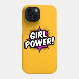 Girl Power! - Purple comic style - B Phone Case