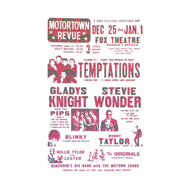 Motown Revue poster by HAPPY TRIP PRESS