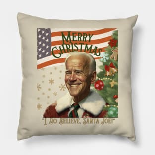 Vintage Christmas Santa Biden Pillow