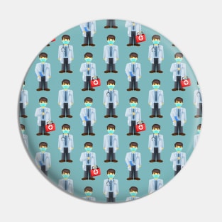 Doctors wearing medical masks Pin